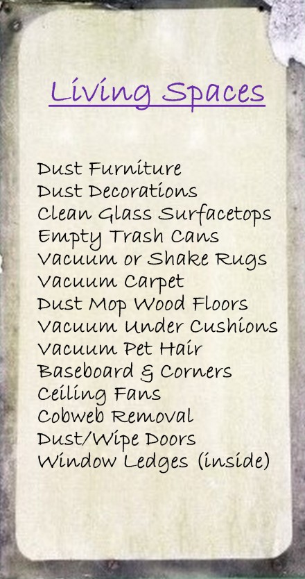 Living Spaces List
